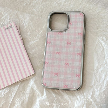 Bow Case Phone Plaid