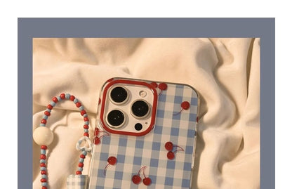 Print Strap Cherry / Set Beaded Case iPhone