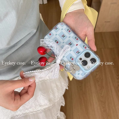 Set iPhone Floral Print Case Charm /