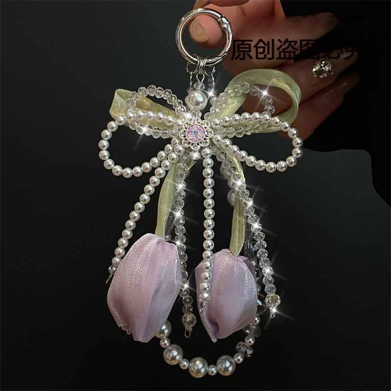Faux Phone Pearl Lanyard Pad with