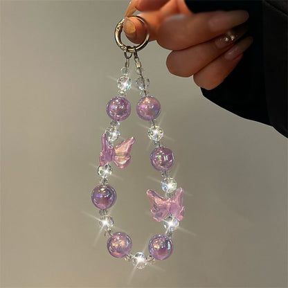 Lanyard Phone Beaded Butterfly
