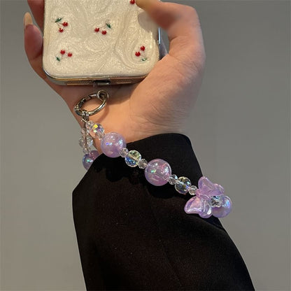 Lanyard Phone Beaded Butterfly