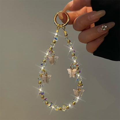 Phone Butterfly Lanyard Beaded