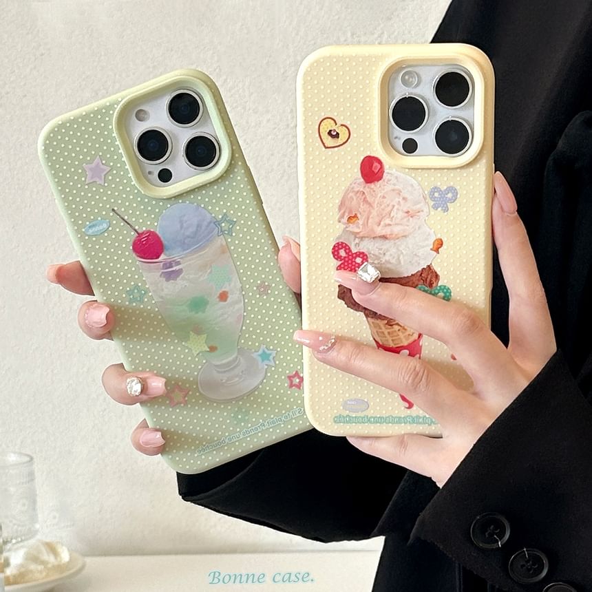 Case Phone Cream Ice Print