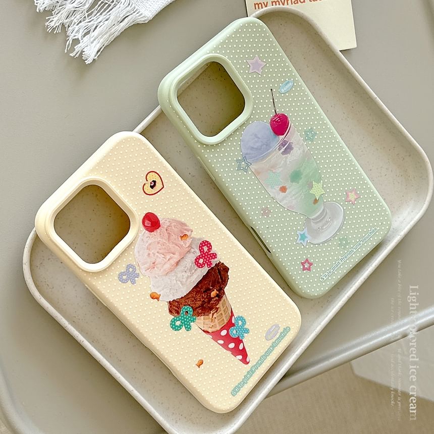Case Phone Cream Ice Print