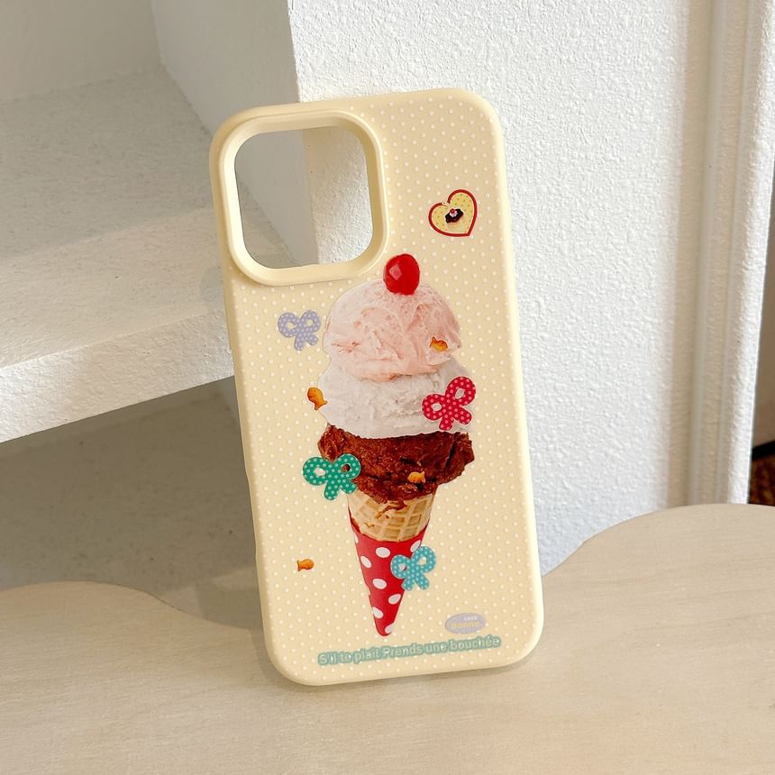 Case Phone Cream Ice Print