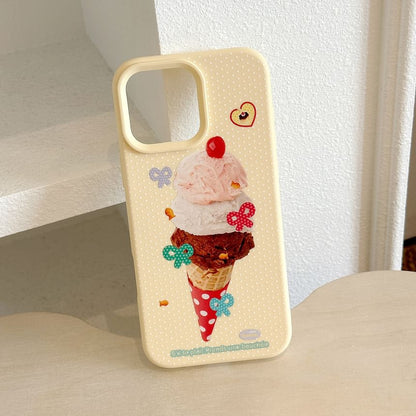 Case Phone Cream Ice Print
