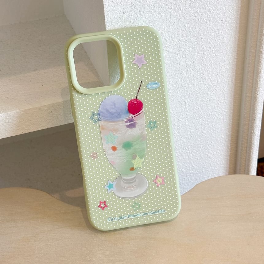 Case Phone Cream Ice Print