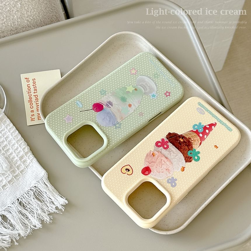 Case Phone Cream Ice Print