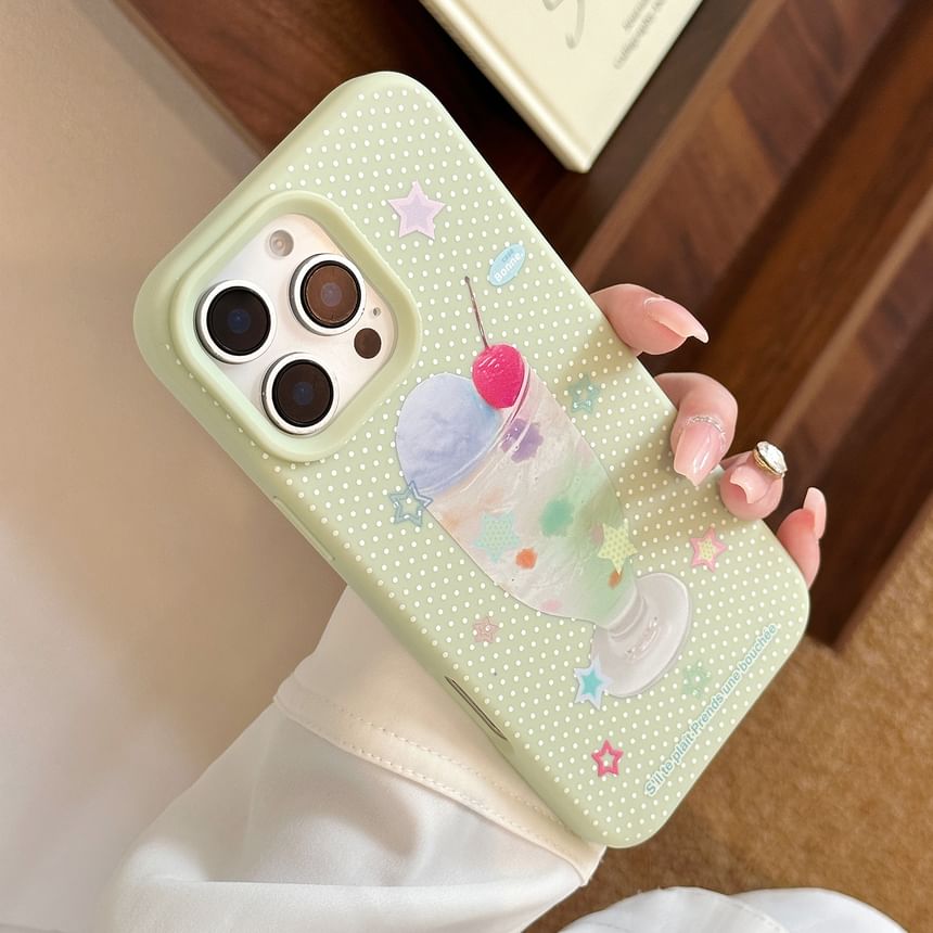 Case Phone Cream Ice Print
