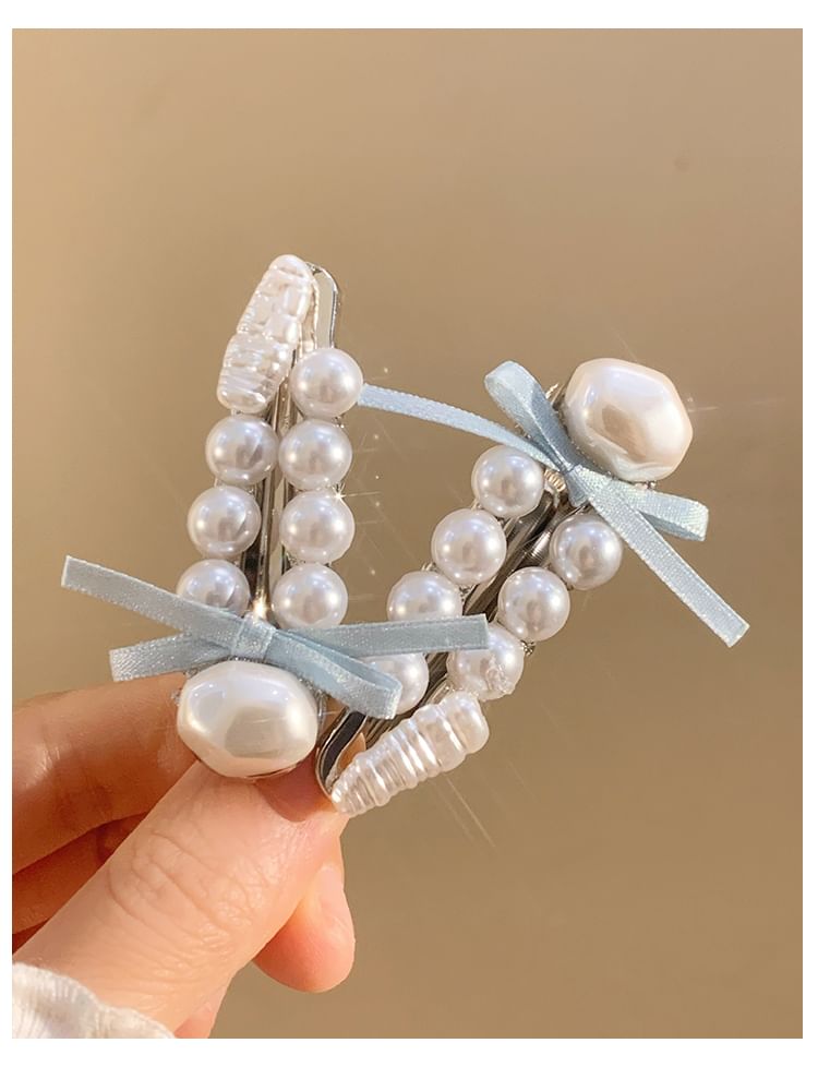 Set Clip Hair Pearl / Faux