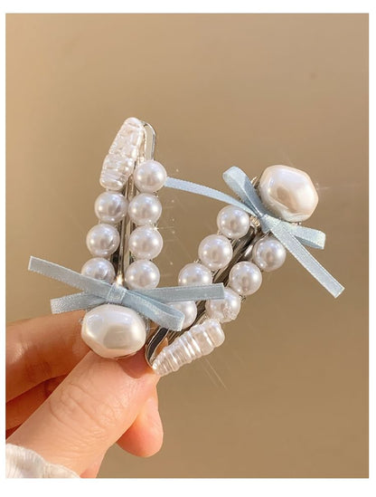 Set Clip Hair Pearl / Faux