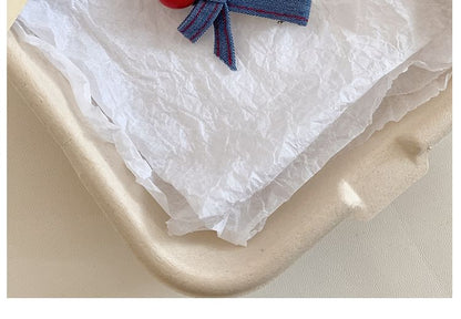 Set Denim Hair Bow Clip