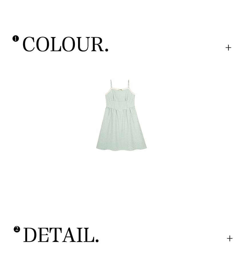 Spaghetti Strap Square Neck Gingham Bow Accent Lace Trim A-Line Dress