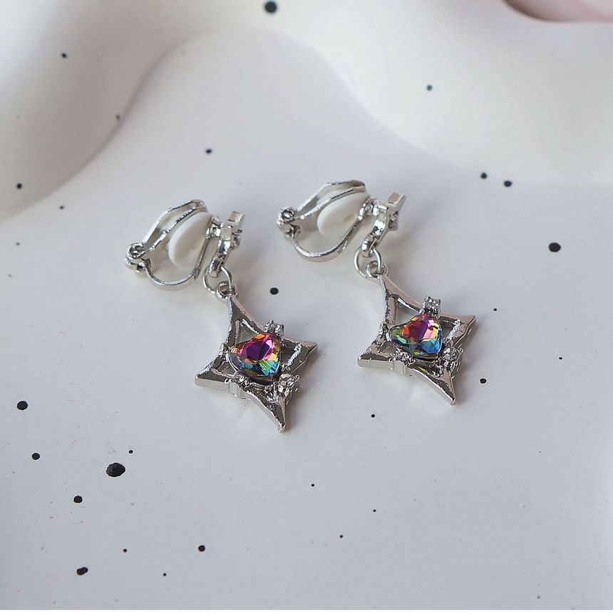 On Gemstone Clip Dangle / Earring