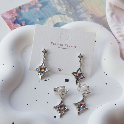 On Gemstone Clip Dangle / Earring