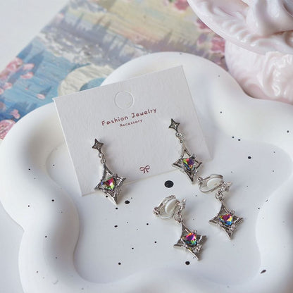 On Gemstone Clip Dangle / Earring