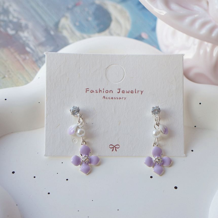 Dangle / Clip Earring On Floral