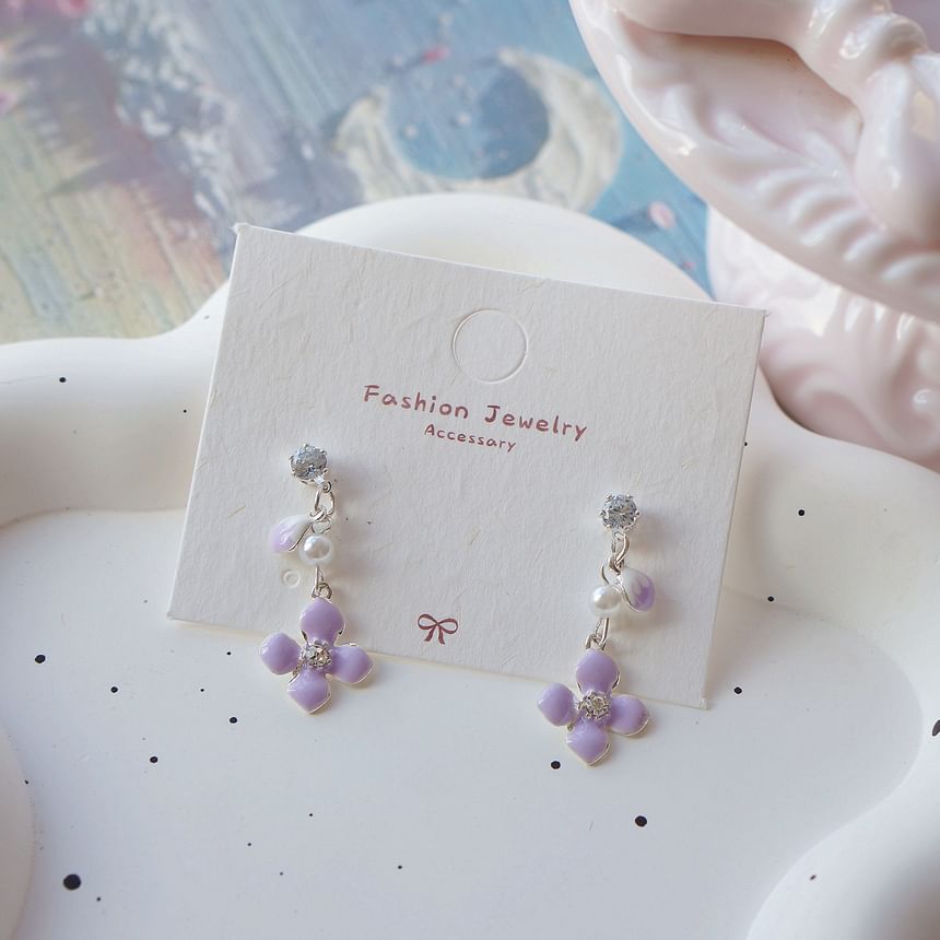 Dangle / Clip Earring On Floral