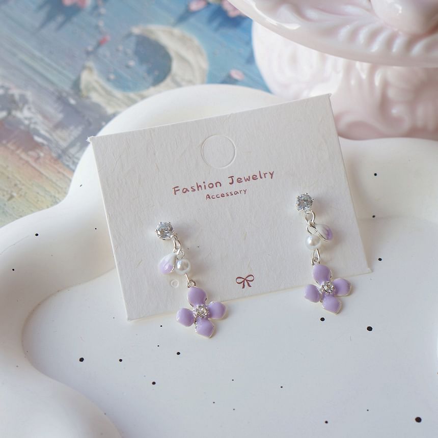 Dangle / Clip Earring On Floral