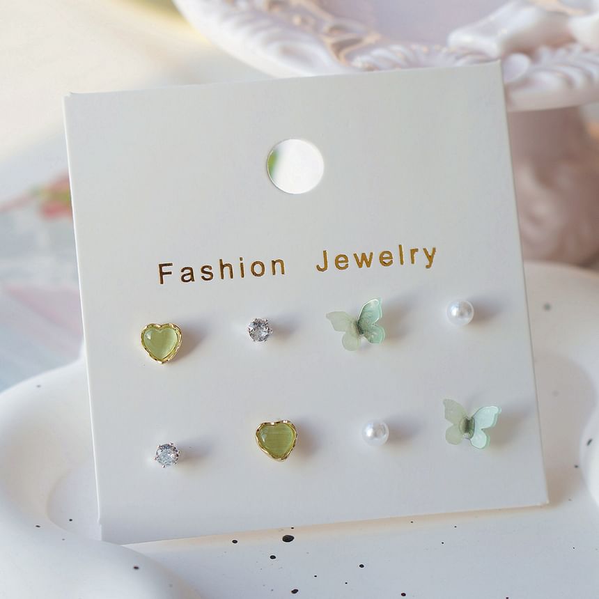 Earring Butterfly Stud Set