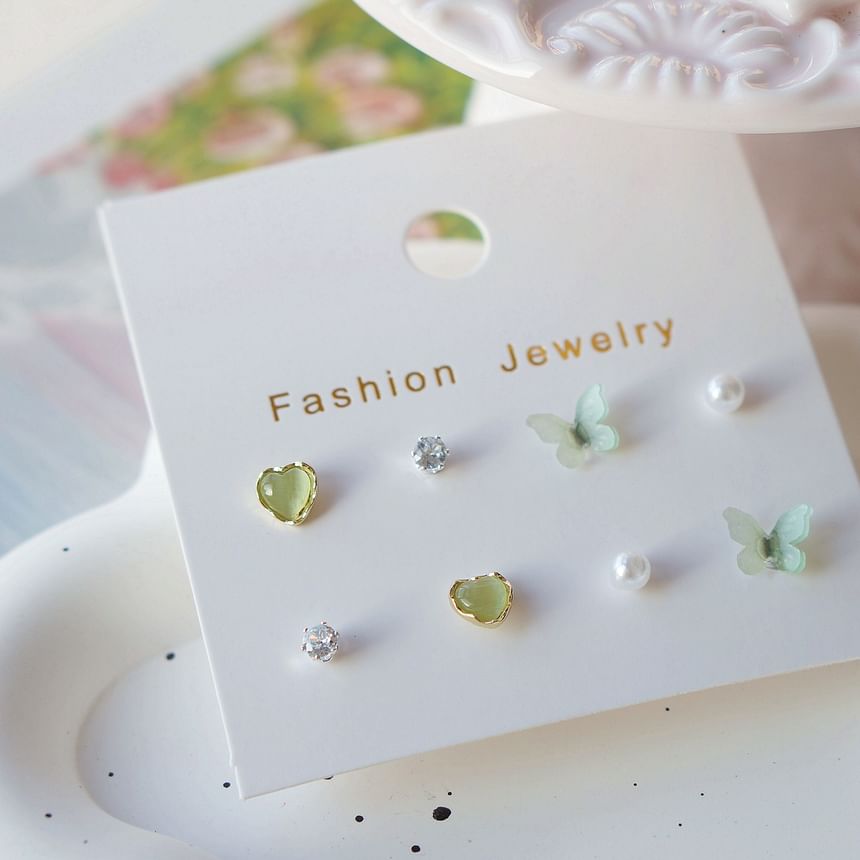 Earring Butterfly Stud Set