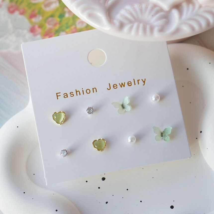 Earring Butterfly Stud Set