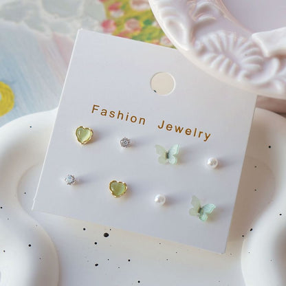 Earring Butterfly Stud Set