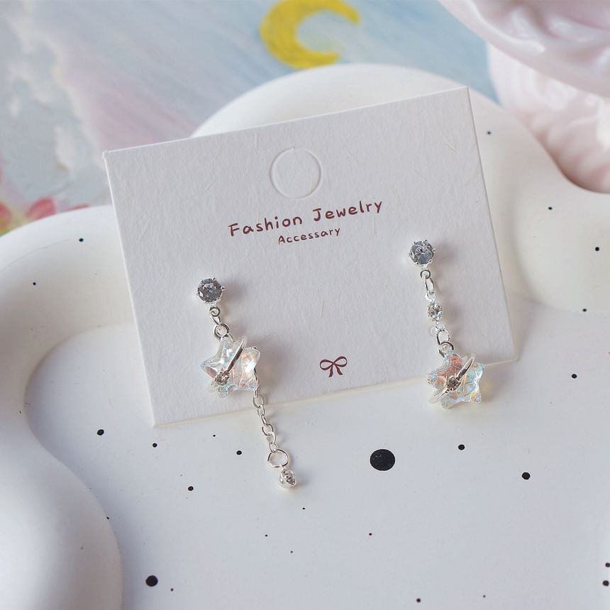 On Star Dangle / Earring Clip Asymmetrical