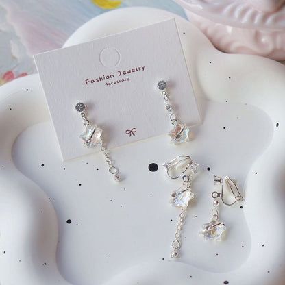 On Star Dangle / Earring Clip Asymmetrical