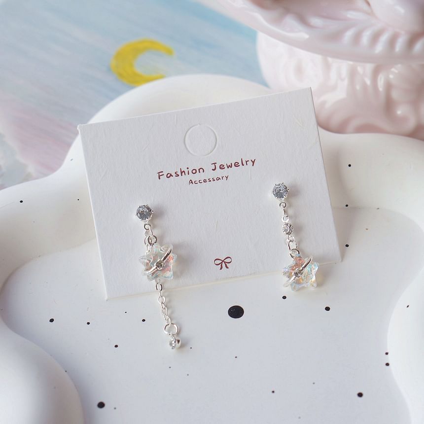 On Star Dangle / Earring Clip Asymmetrical