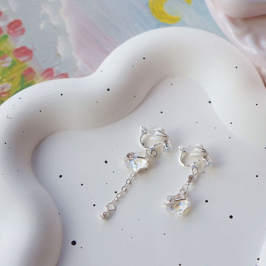 On Star Dangle / Earring Clip Asymmetrical