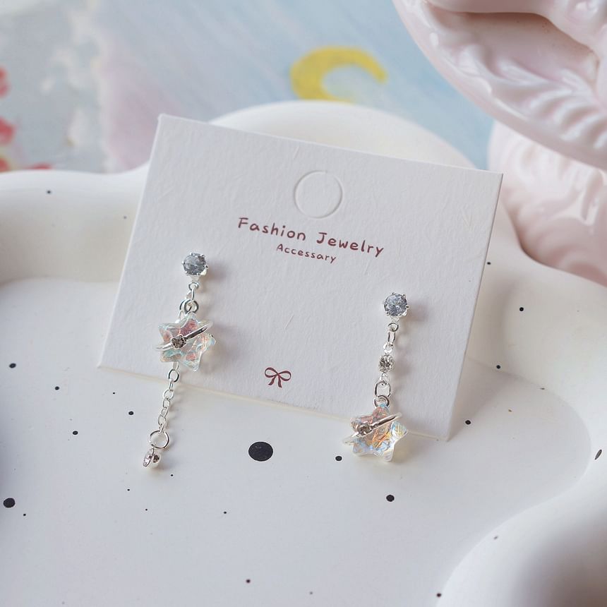 On Star Dangle / Earring Clip Asymmetrical