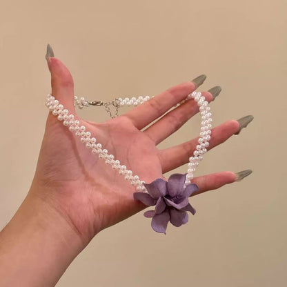 Choker Floral Beaded