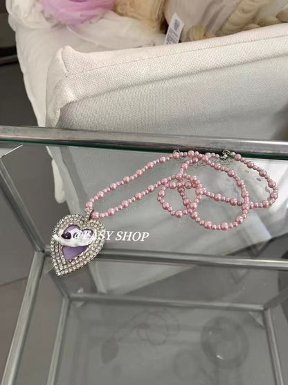 Necklace Beaded Heart