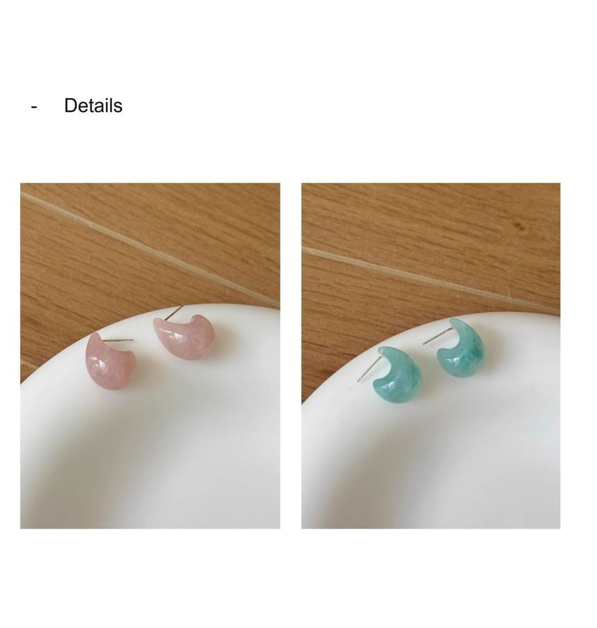Leverback Glazed Water Earring Drop