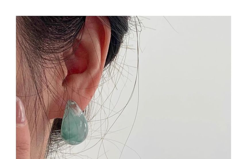 Leverback Glazed Water Earring Drop
