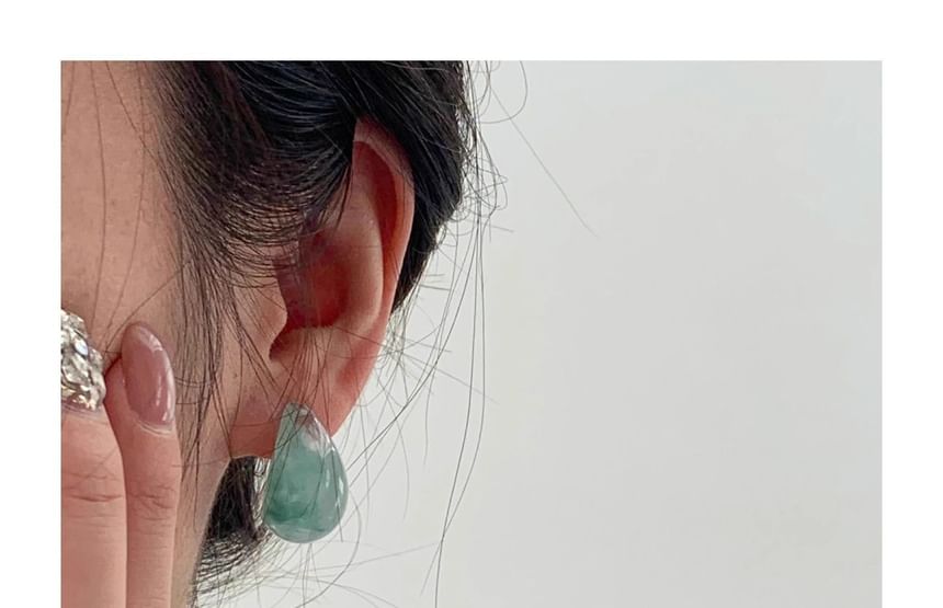 Leverback Glazed Water Earring Drop