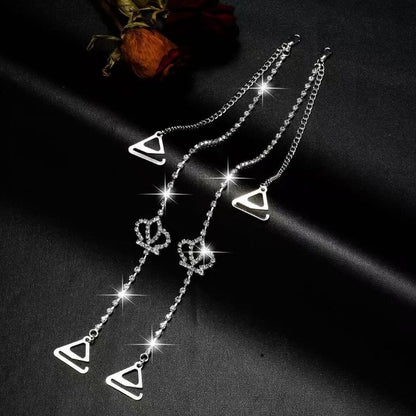 Bra Heart CZ Strap
