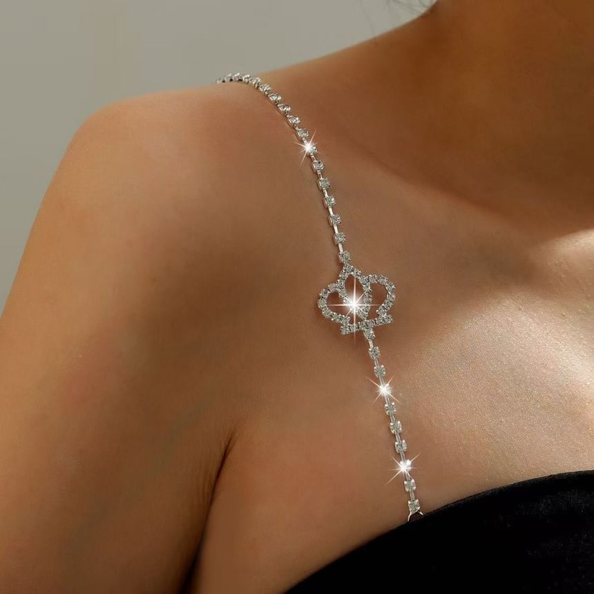 Bra Heart CZ Strap