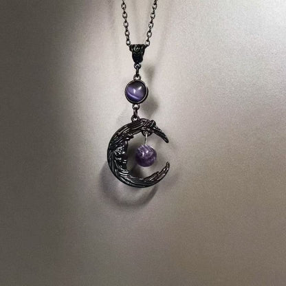 Beaded Moon Necklace