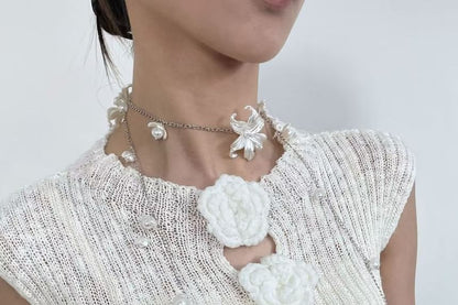 Floral Necklace Long