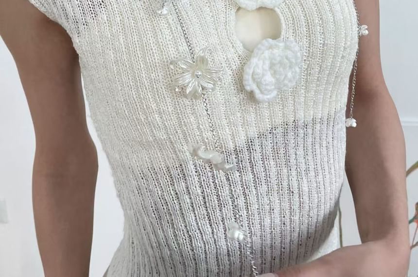 Floral Necklace Long
