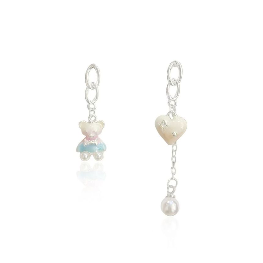 Earring Dangle Bear Asymmetrical