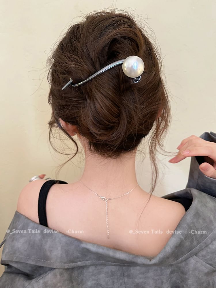 Clip Faux Hair Pearl