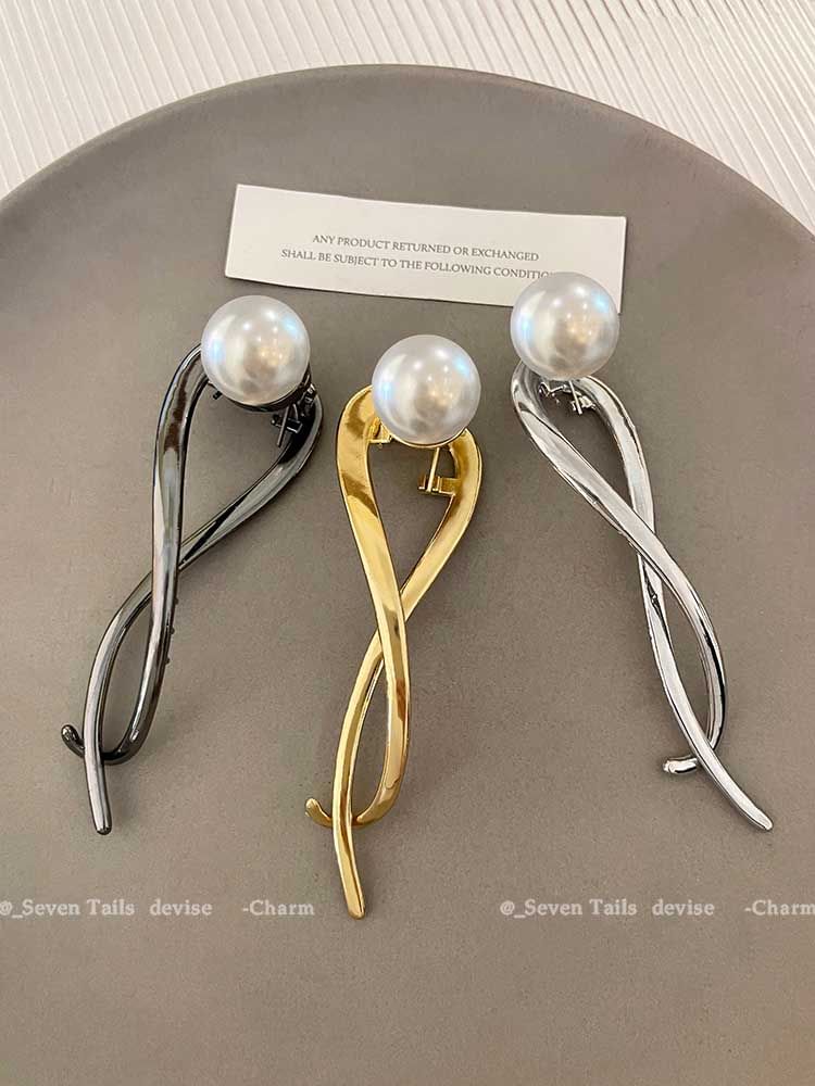 Clip Faux Hair Pearl