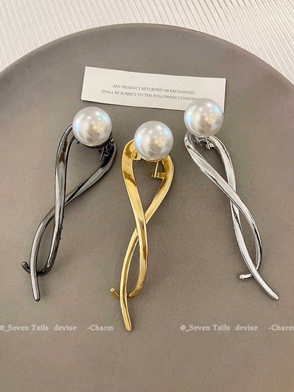 Clip Faux Hair Pearl
