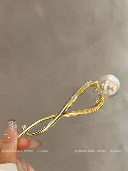 Clip Faux Hair Pearl