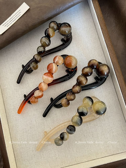 Bead Hair Acrylic Clip