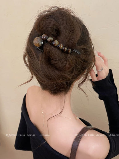 Bead Hair Acrylic Clip